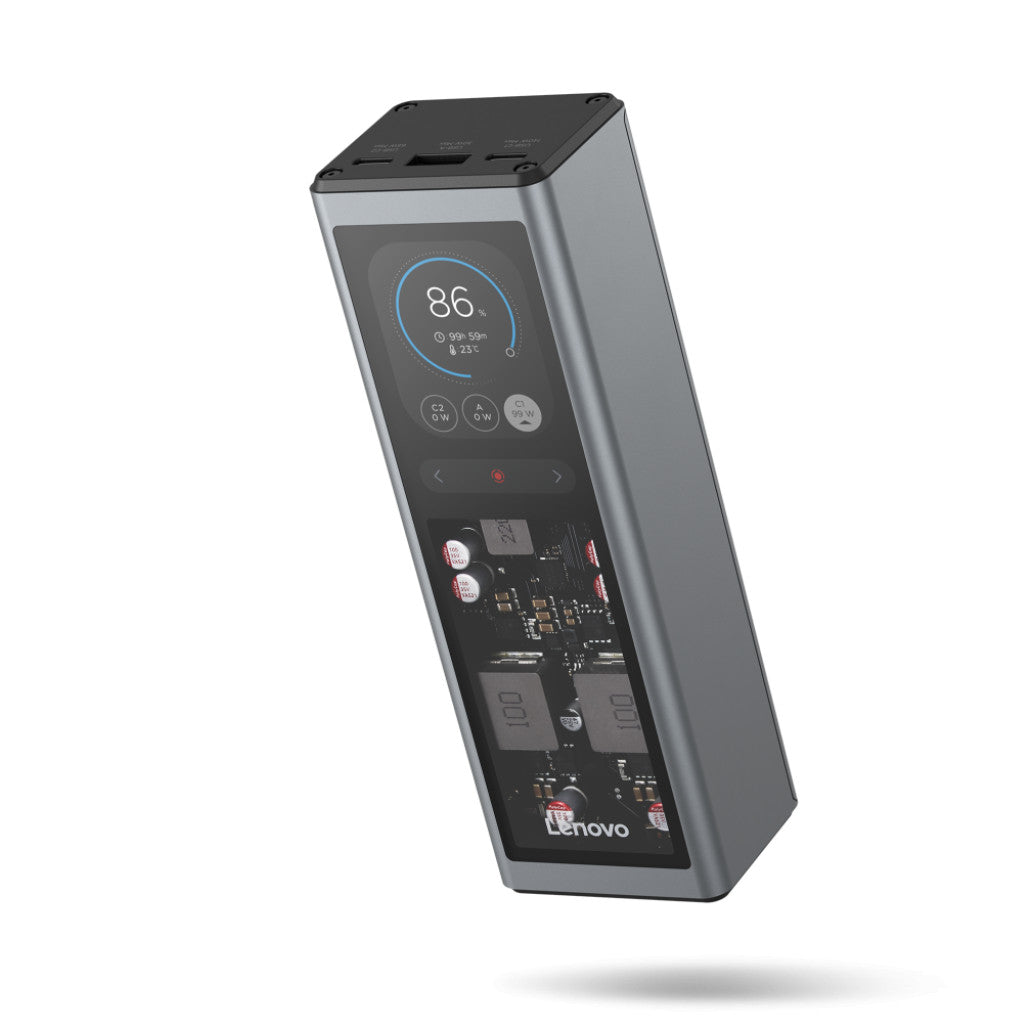 Prenosna baterija Lenovo Powerbank 140W 20000mAh 2xUSB-C 1xUSB-A črno/siva