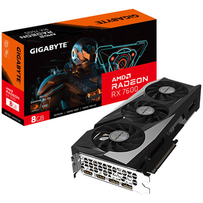 Grafična kartica AMD RX 7600 GigaByte Gaming OC - 8GB GDDR6  | 3xDisplayport 2.1 1xHDMI 2.1a (GV-R76GAMING OC-8GD 1.0)