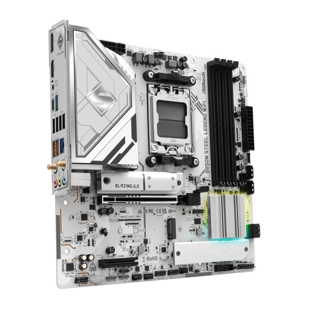 Osnovna plošča AM5 Asrock Steel Legend WiFi microATX 1xHDMI 1.4 1xDisplayPort