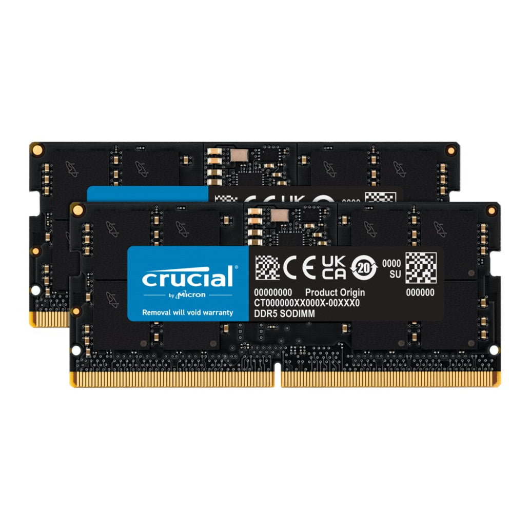 SO-DIMM DDR5 32GB 4800MHz CL40 KIT (2x16GB) Crucial Crucial XMP3.0 1,1V Notesniki črna (CT2K16G48C40S5)