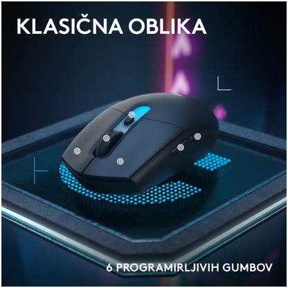Gaming miška brezžična Logitech G305 X Superlight, črna (910-007739)