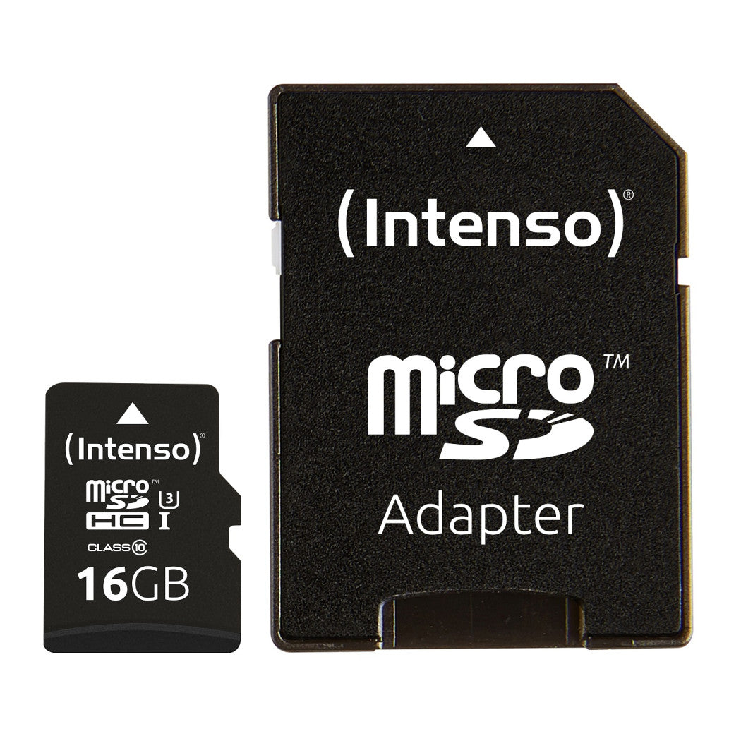 Spominska kartica microSDXC 16GB Intenso 90MB/s/45MB/s V10 UHS-I +adapter (3433470)