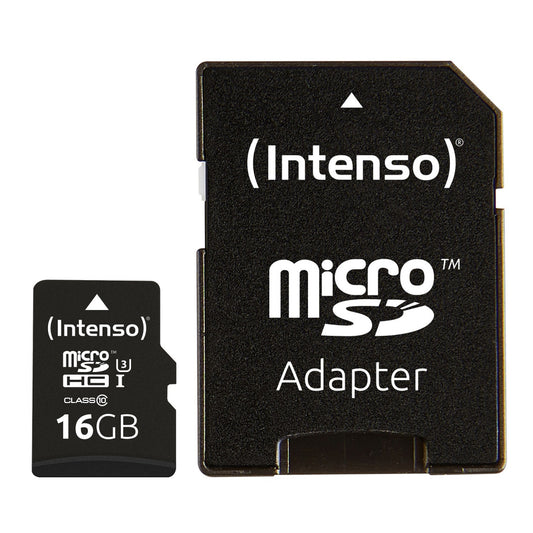 Spominska kartica microSDXC 16GB Intenso 90MB/s/45MB/s V10 UHS-I +adapter (3433470)