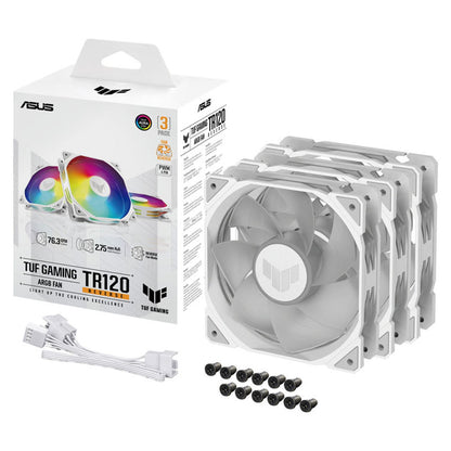 Ventilator Asus TR120 Reverse 120mm, bela ARGB (3 pack)