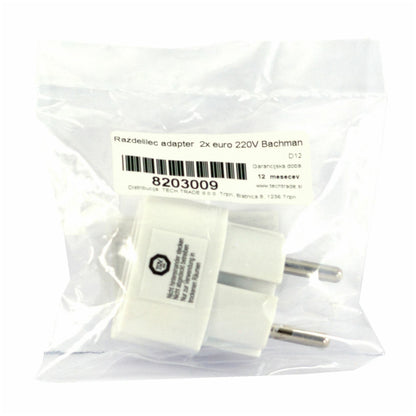 Razdelilec Bachmann 2x220V stikalo - bel (921.271)