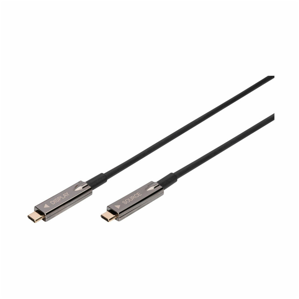 Kabel USB-C => USB-C 3.1 21,6Gbps 4K@60Hz AOC hibridni črn 10,00m črn Digitus (AK-330160-100-S)