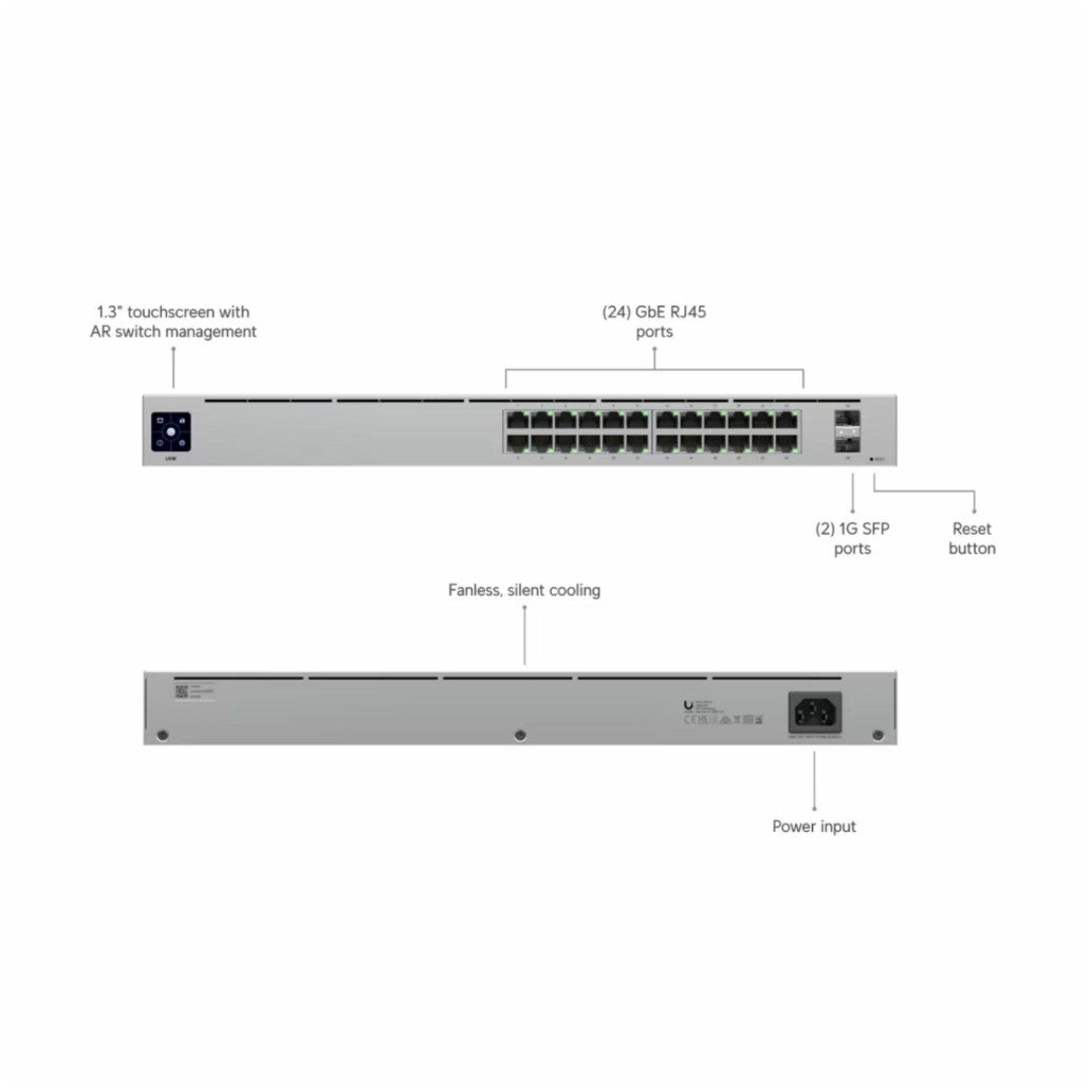STIKALO 24-PORT + 2x SFP Ubiquiti 10/100/1000 (USW-24-EU)