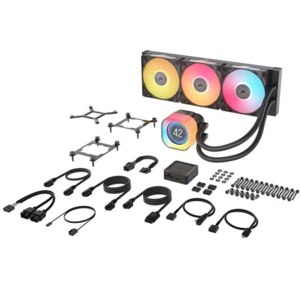 Vodno hlajenje Corsair iCUE LINK Titan 360 RX LCD - 360mm RGB črna (CW-9061023-WW)