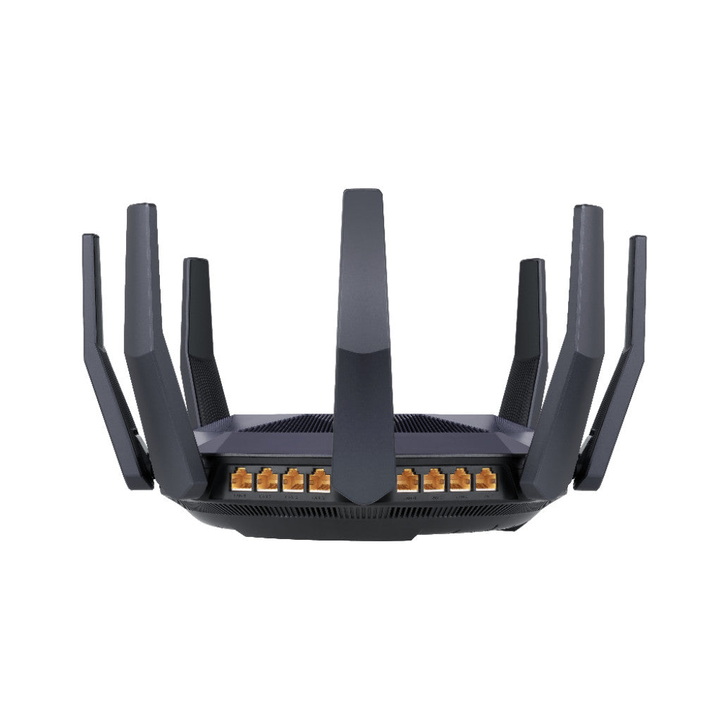 Usmerjevalnik brezžični Asus RT-AX89X WiFi6 802.11ax AX6000 4804Mbit/s MU-MIMO OFDMA MESH dualband 3G/4G USB dongle 8xLAN 1xLAN/WAN10GB 1xSFP+ (90IG04J1-BM3010)