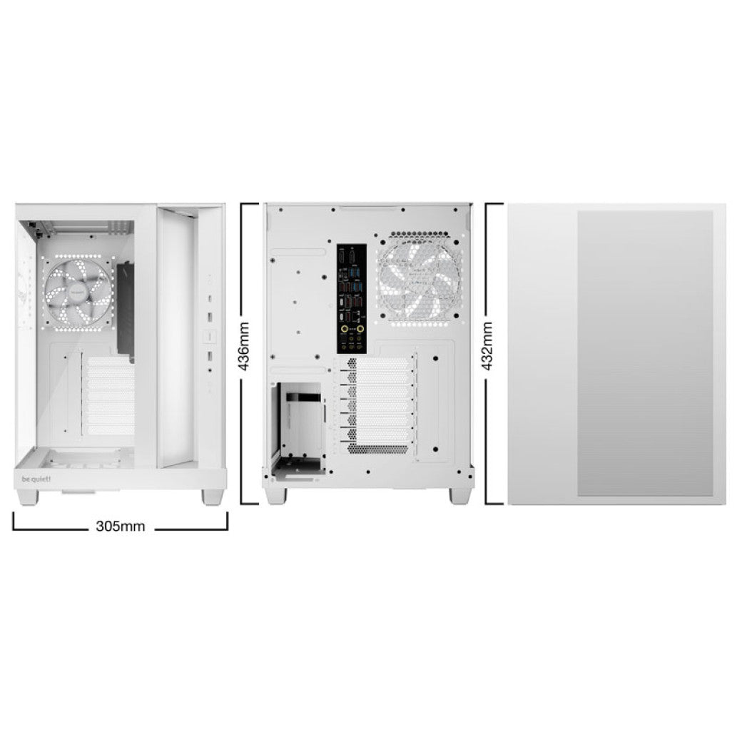 Ohišje be quiet! Light Base 500 LX microATX - bela RGB