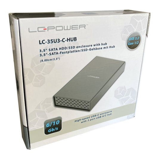 Ohišje za trdi disk 3,5 USB 3.2 Gen 2x1 LC Power LC-35U3-C-HUB