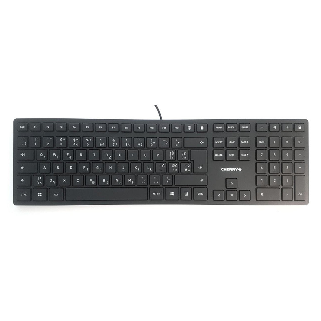 Tipkovnica Cherry KC 6000 Slim črna UK SLO g. - Cherry SX stikala, kvalitetna