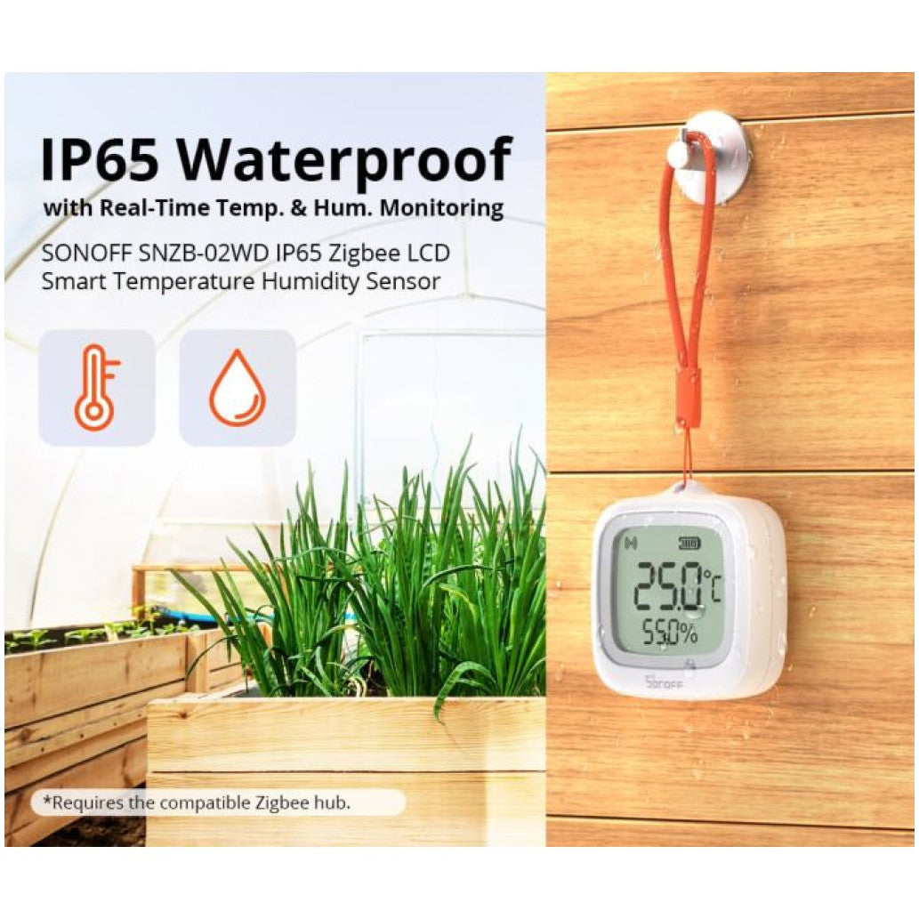 Pametna hiša - LCD pametni senzor temperature in vlage ZigBee Sonoff (SNZB-02WD)