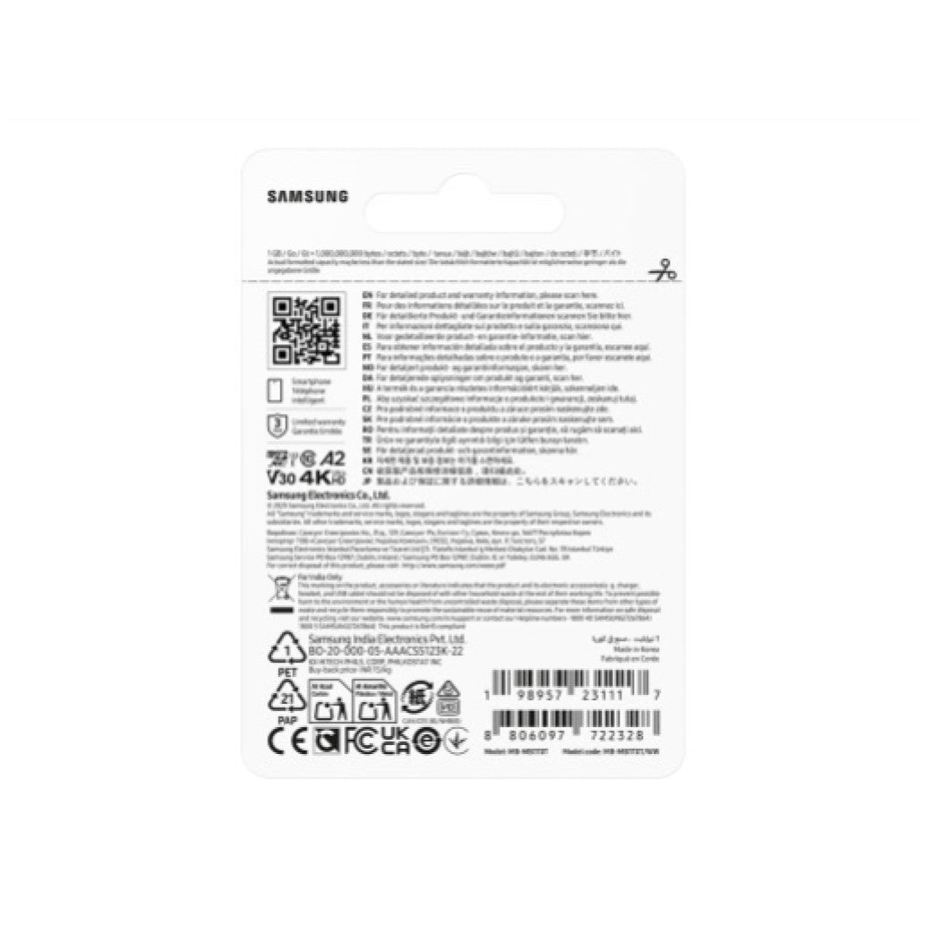 Spominska kartica SDXC 1TB Samsung T7 170MB/s/U3 V30 UHS-I A2 (MB-MB1T0T/WW)