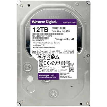 Trdi disk 3,5" 12TB SATA WD Purple 7200rpm 512MB (WD122PURP)