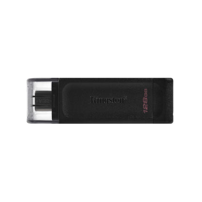 Spominski ključek 128GB USB-C Kingston DT70 80MB/s plastičen s pokrovčkom črn (DT70/128GB)