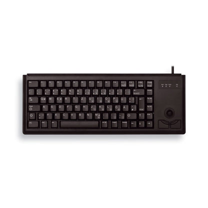 Tipkovnica Žična Cherry G84-4420 UK | črna + vgrajena miška (G84-4420LUBEU-2)
