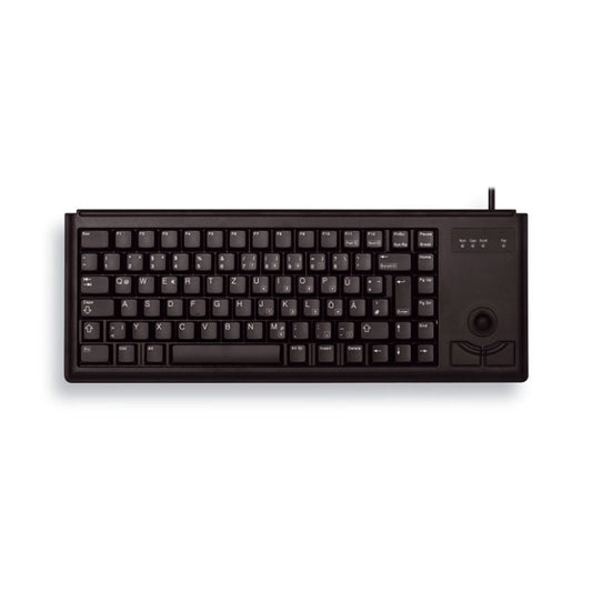 Tipkovnica Žična Cherry G84-4420 UK | črna + vgrajena miška (G84-4420LUBEU-2)