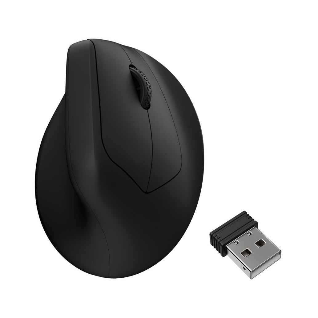 Miš brezžična, bluetooth, USB ergonomska Keychron M5 30000DPI vertikalna črna (M5-A23)