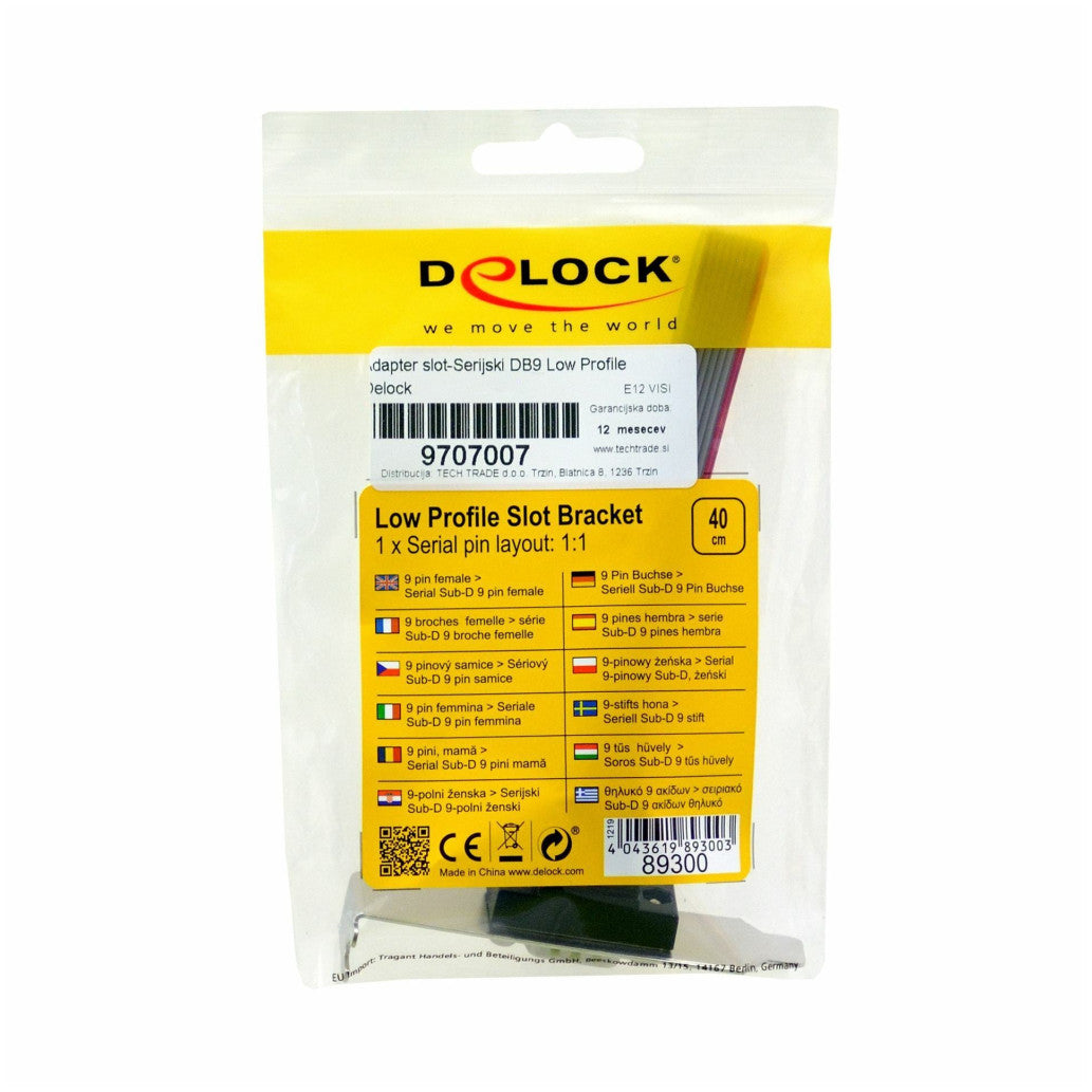 Adapter MB interni COM (RS232) port => PCI slot low profile 40cm Delock