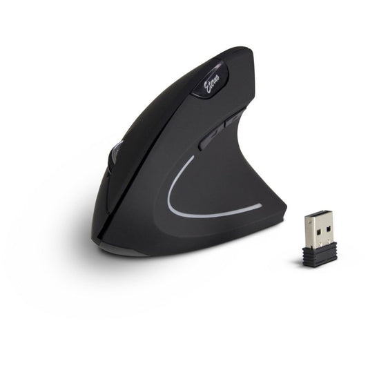 Miš brezžična ergonomska Inter-Tech Eterno 1600DPI za desničarje 6 gumbov črna (88884101)