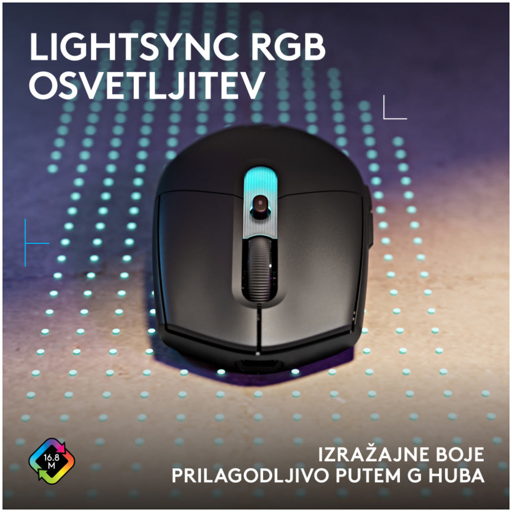 Gaming miška brezžična Logitech G305 X Superlight, črna (910-007739)
