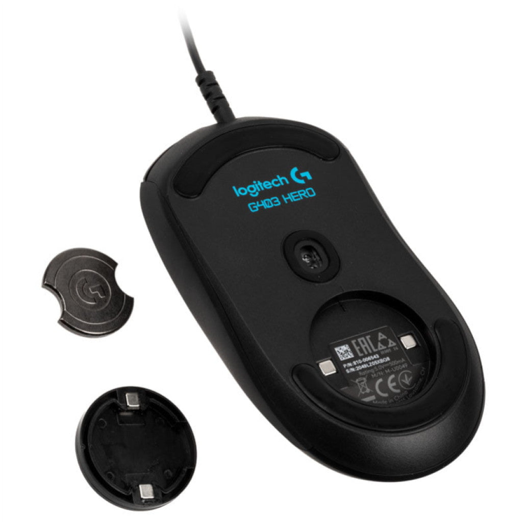 Gaming miška Žična Logitech G403 Hero, črna (910-005632)