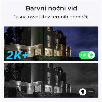 Zunanja nadzorna kamera Reolink 2880x1620 WiFi horizontalno 100° barvni nočni pogled (Argus Series B330 Wh)