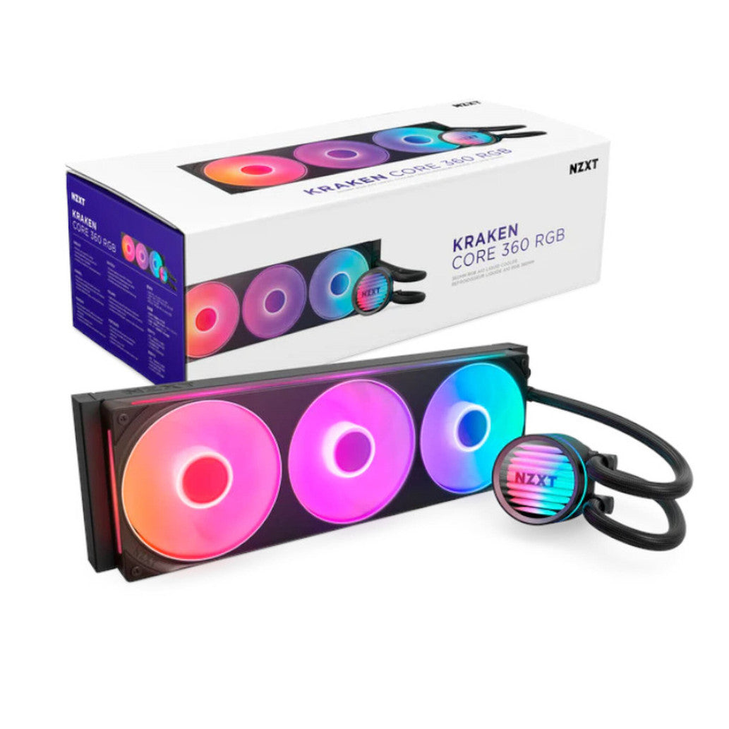 Vodno hlajenje NZXT Kraken - 360mm RGB črna (WASE-1018)