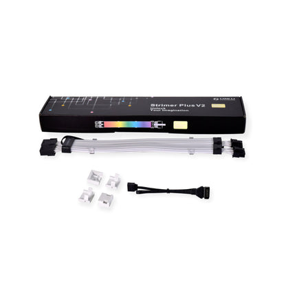Kabel Lian Li Strimer Plus V2 Dual 8-Pin RGB, PCIe, za grafčno kartico, 30 cm