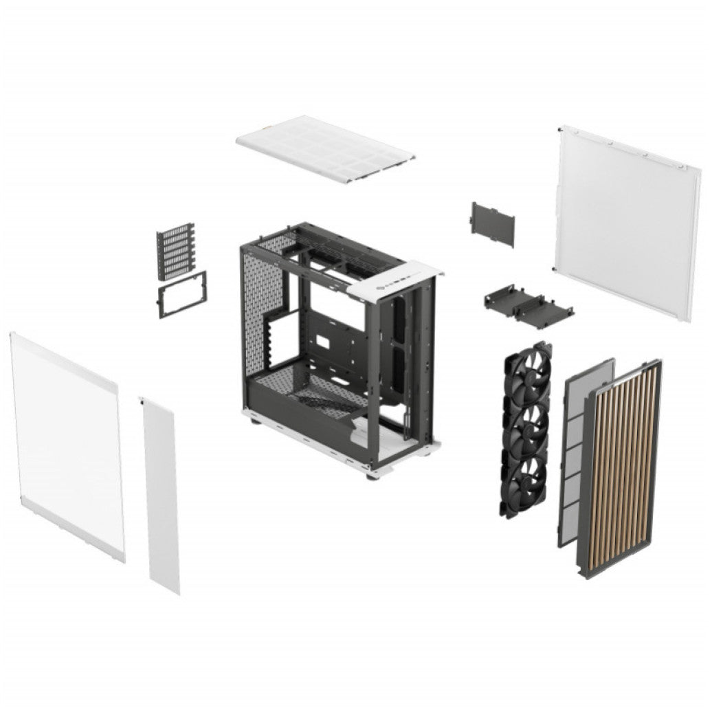 Ohišje Fractal Design North XL Chalk (steklena stranica) ATX - bela