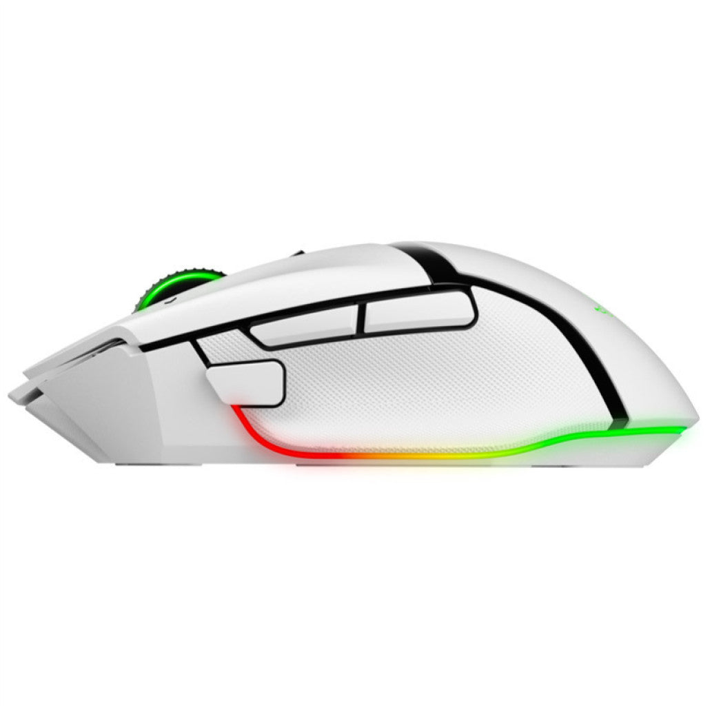 Miš Razer brezžična + Bluetooth Basilisk V3 Pro optična gaming 30000DPI RGB bela (RZ01-04620200-R3G1)
