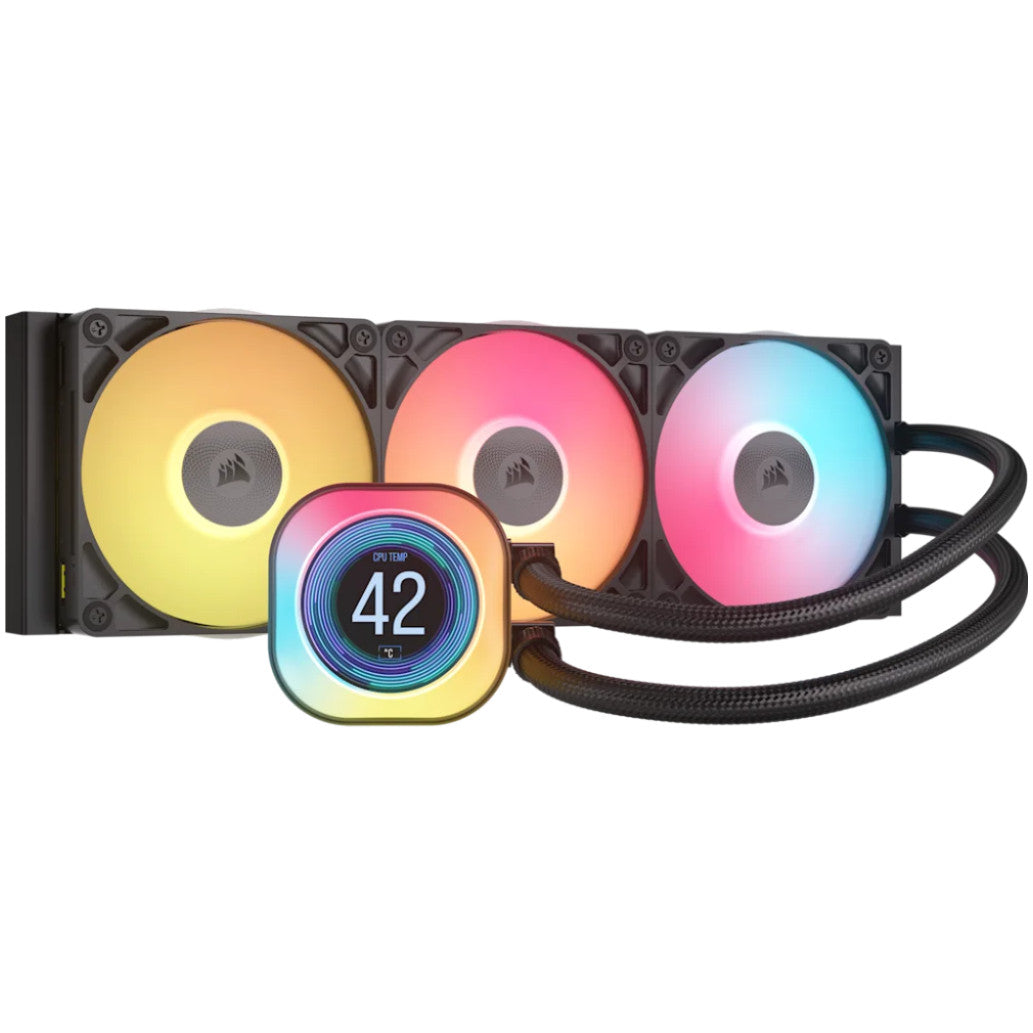 Vodno hlajenje Corsair iCUE LINK Titan 360 RX LCD - 360mm RGB črna (CW-9061023-WW)