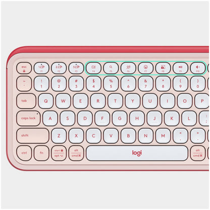 Tipkovnica brezžična + Bluetooth Logitech Pop Icon Keys US international | SLO gravura roza (920-013073)