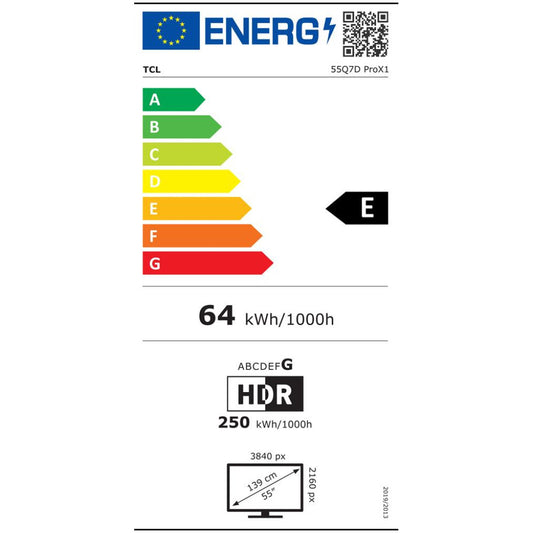 TV sprejemnik TCL 55,0" 139,7 cm 55Q7D PRO 3840x2160 miniLED Google TV 4xHDMI USB BT WiFi RJ45  Dolby Vision
