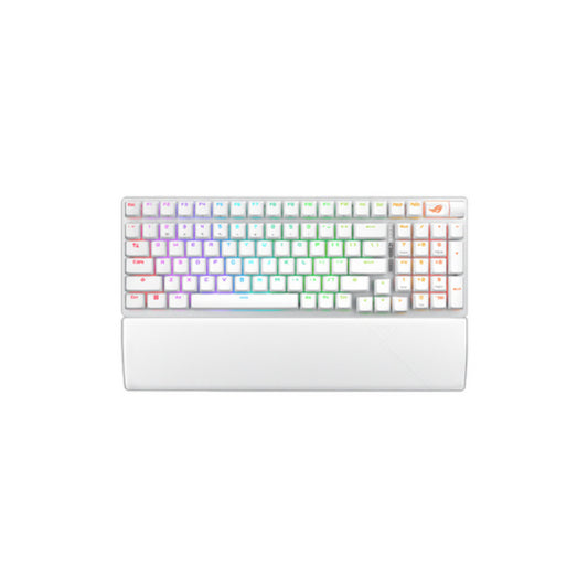 Gaming Tipkovnica brezžična, bluetooth, USB Asus ROG Strix Scope II 96 US | bela RGB (90MP037A-BKUA30)