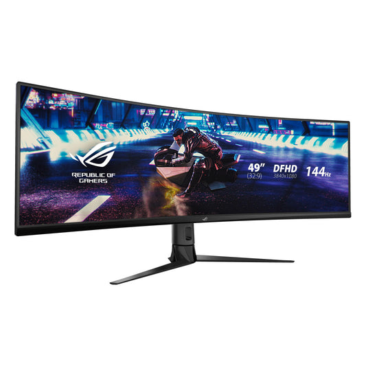 Monitor Asus 124,5 cm (49,0") XG49VQ 3840x1080 Curved Gaming 144Hz VA 4ms 2xHDMI DisplayPort 2xUSB3.2 HAS Zvočniki 2x5W  sRGB125% FreeSync Premium PRO BT HDR400 Strix