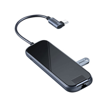 Priklopna postaja USB-C => 3x USB 3.0 tip A 1x USB-C PD 60W 1x HDMI 4K@30Hz 1x RJ45 Giga Baseus (CAHUB-DZ0G)