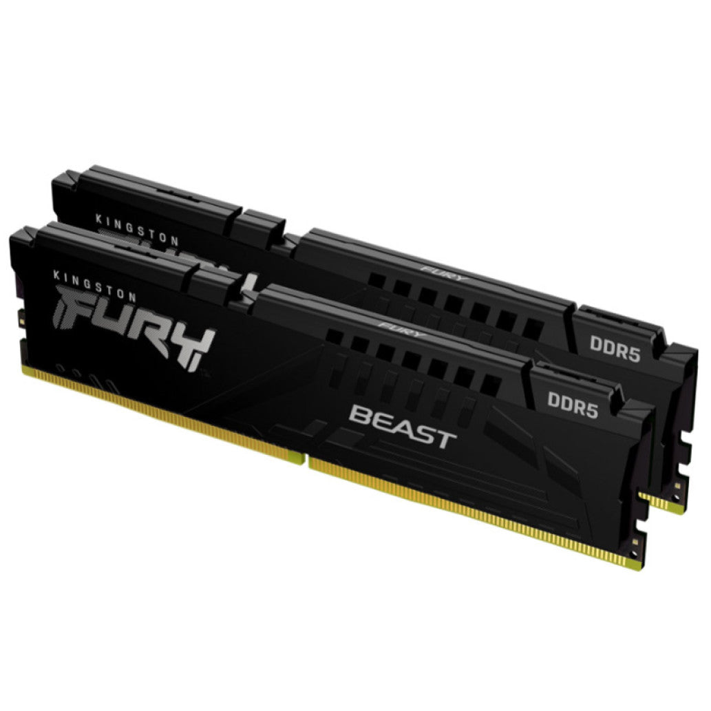 DDR5 32GB 5600MHz CL36 KIT (2x16GB) Kingston Fury Beast XMP3.0 1,25V Gaming črna (KF556C36BBEK2-32)