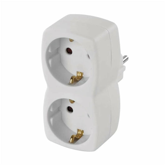 Razdelilec Emos 2x230V stikalo - bel (P00252N)