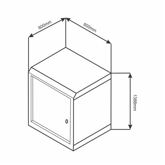 Kabinet zidni DATECH 600x600 siv (DP.6627.9000)