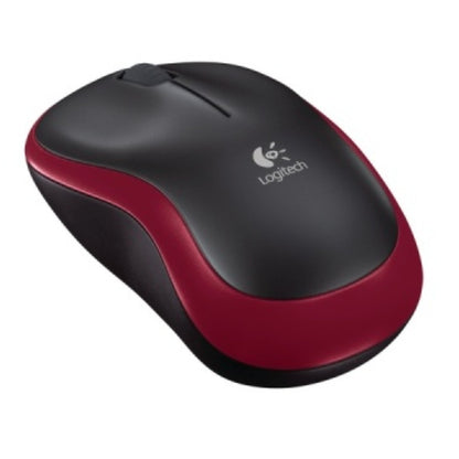 Miš Logitech brezžična M185 za notesnike rdeča nano (910-002240)