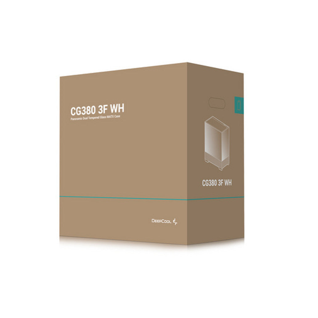 Ohišje Deepcool CG380 3F MidiATX - bel RGB