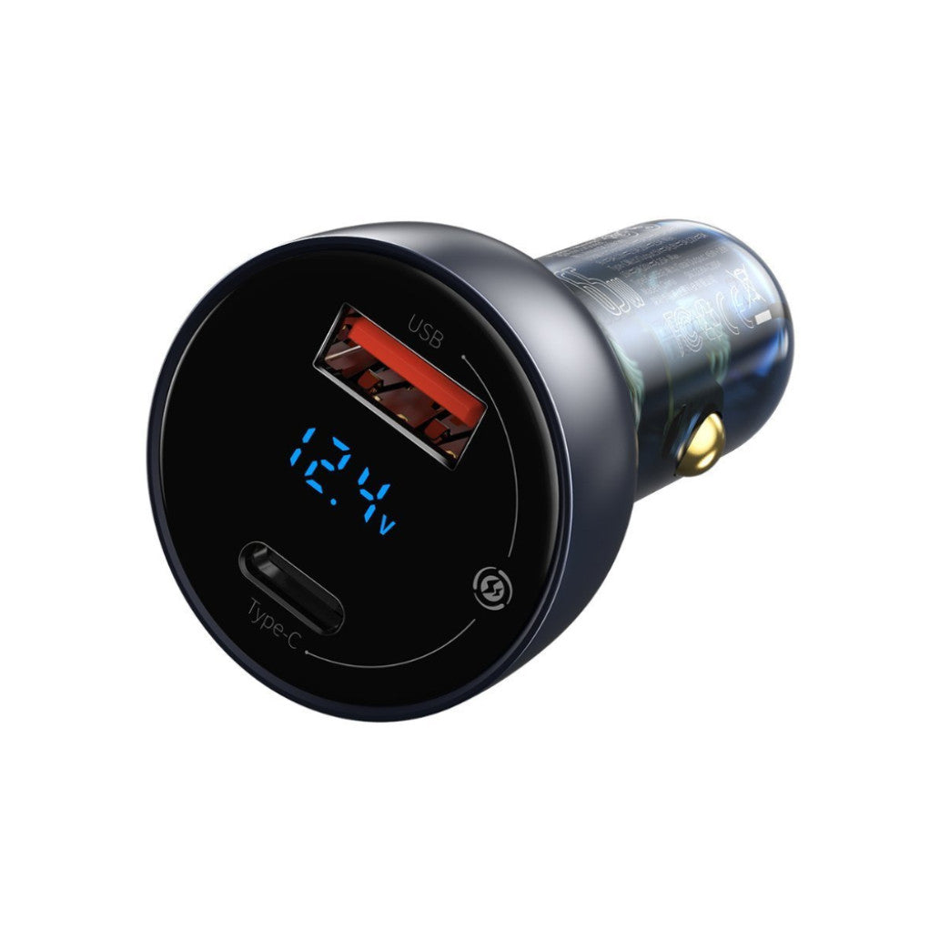 Avto polnilec 12V/24V => USB-A + USB-C 65W PD + PPS + QC Baseus (CCKX-C0G)