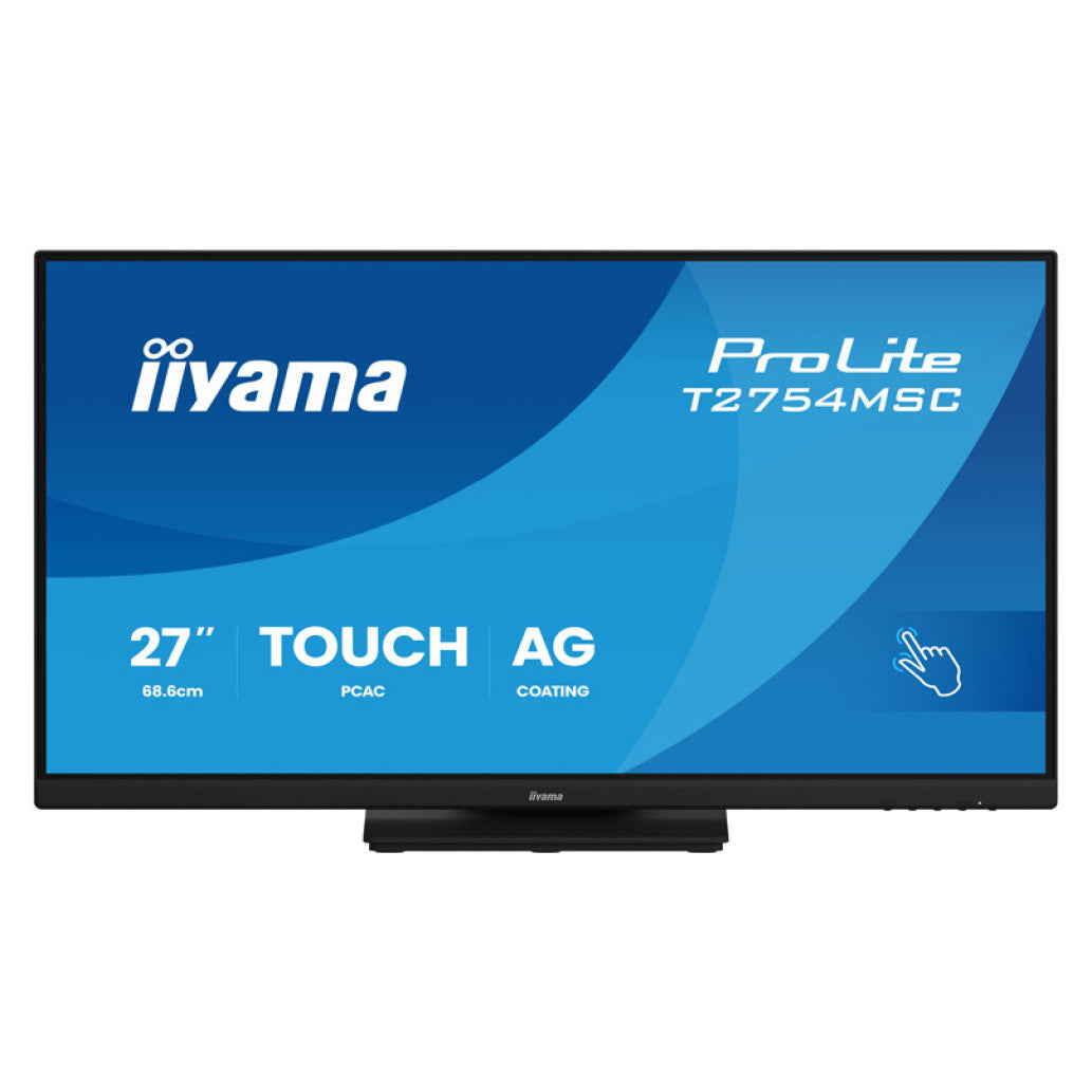 Monitor Iiyama 68,6 cm (27,0") T2754MSC-B2AG 1920x1080 75Hz IPS 4ms VGA HDMI 2xUSB3.2 HAS Zvočniki 2x2W  3H DCI-P3-80% ProLite touch