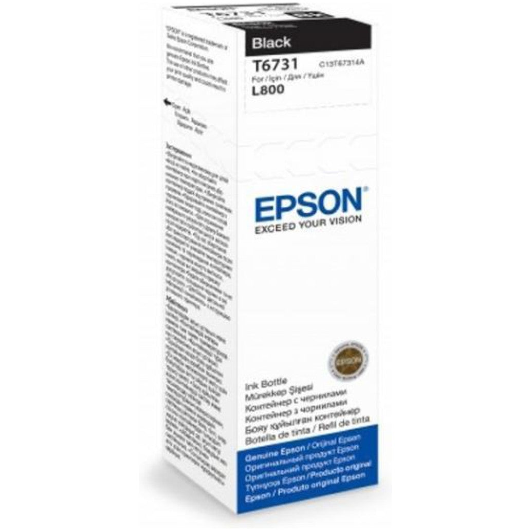 ČRNILO EPSON 673 ČRNO STEKLENIČKA, 70 ML L800 (C13T67314A)