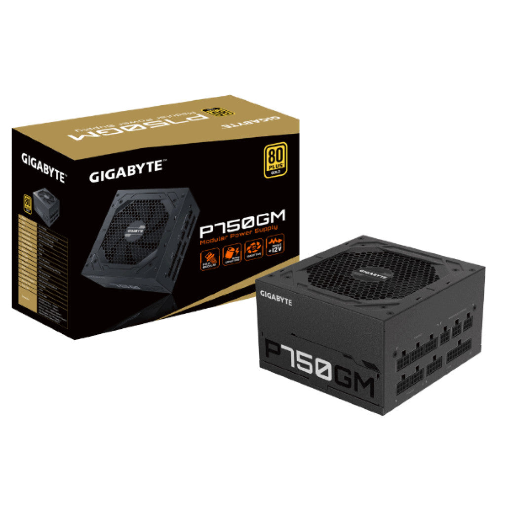 Napajalnik - 750W GigaByte P750 GM 80Plus Gold 90% ATX12V 2.31 Modular 120mm črna (GP-P750GM)