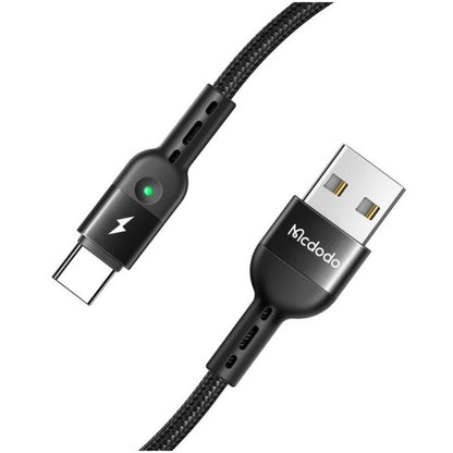 Kabel USB-C => USB-A 2.0 tekstil ovoj 1,80m 2A QC4 Mcdodo Omega - črn (CA-6420)