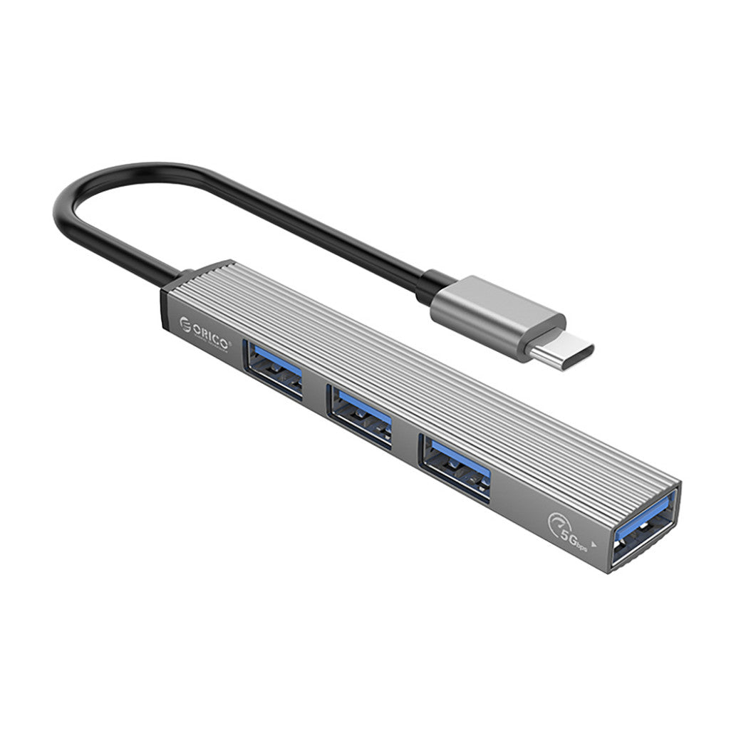 HUB USB-C => 1x USB-A 3.0 + 3x USB-A 2.0 siv Orico (Orico AH-13)