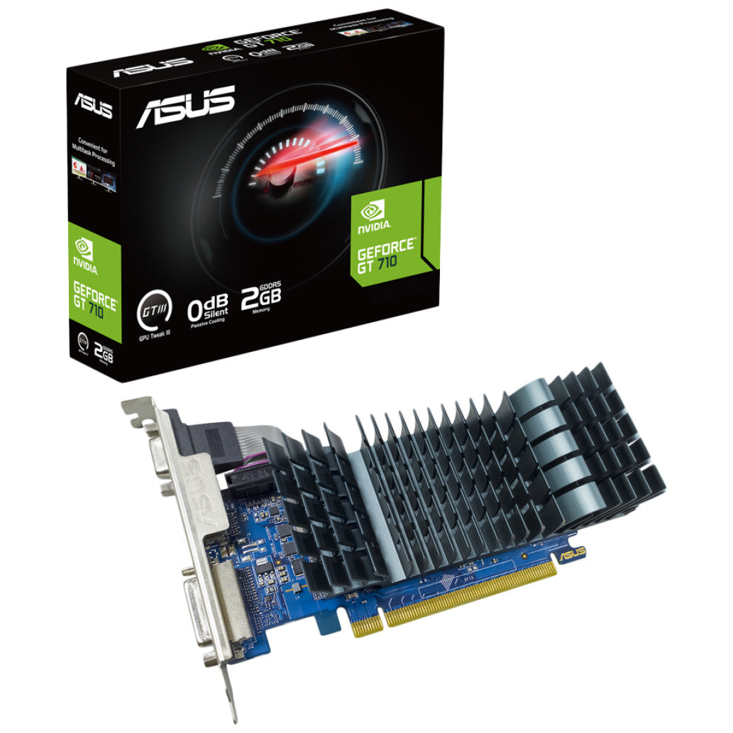 Grafična kartica nVidia GT710 Asus EVO - 2GB GDDR5 (90YV0ALA-M0NA00)